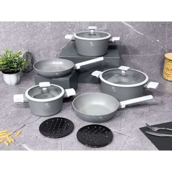 Σετ Μαγειρικά Σκεύη BERLINGER BH7061N 10 τμχ Γκρι image 2