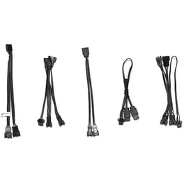 Σετ καλωδίων Lian Li ARGB με υποδοχές 3-pin RGB και 4-pin PWM (G89.12UF-EX.00) - Μαύρο