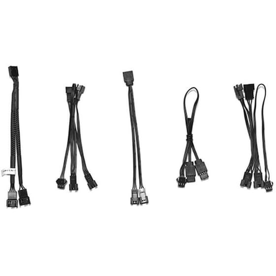 Σετ καλωδίων Lian Li ARGB με υποδοχές 3-pin RGB και 4-pin PWM (G89.12UF-EX.00) - Μαύρο image 0