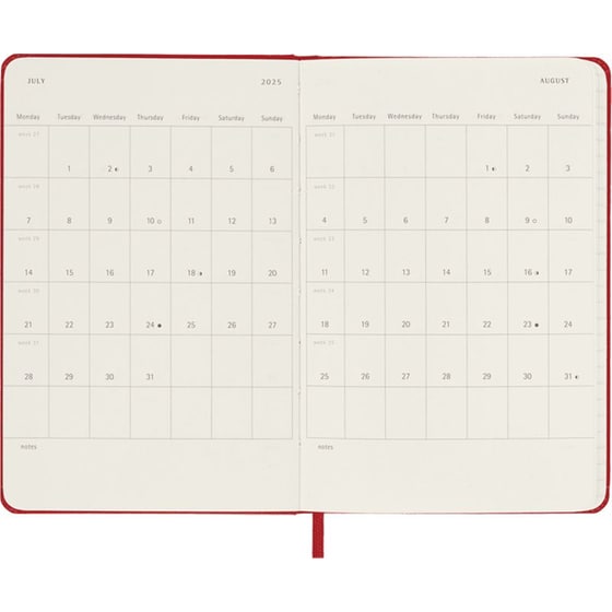 Ημερολόγιο Ημερήσιο Moleskine 2025 12M Pocket Red Hard image 5