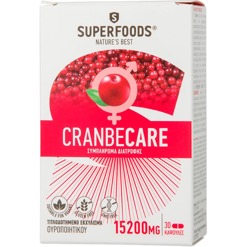 Προβιοτικό Superfoods Cranbecare - 30 κάψουλες