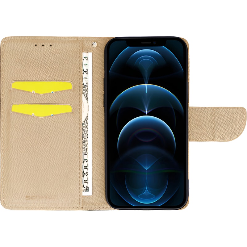 Θήκη Samsung Galaxy A34 - Sonique Trend Book - Μαύρο/Χρυσό