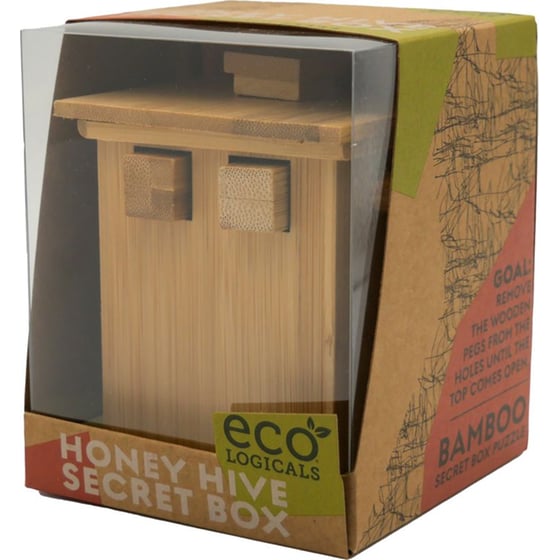 Eco Logicals Γρίφος Ξύλινος Honey Hive Secret Box image 3
