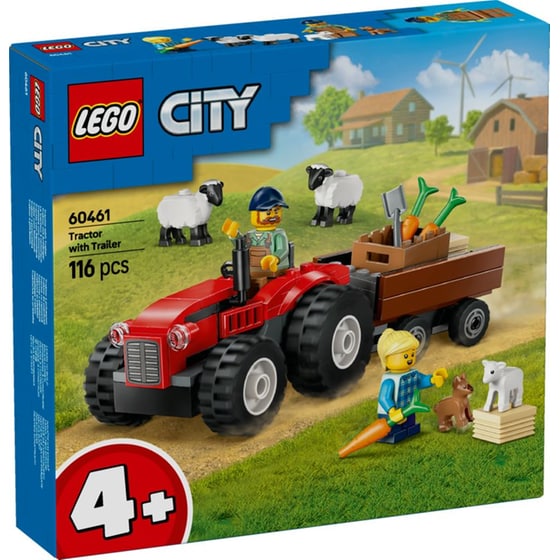 LEGO® City Red Farm Tractor with Trailer & Sheep (60461) image 0