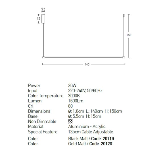 Φωτιστικό Οροφής Led Zambelis 20120 Μεταλλικό 140x150 cm - Χρυσό image 2