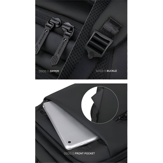 Τσάντα Laptop Arctic Hunter B00534 15.6" Αδιάβροχη - Μαύρο image 5