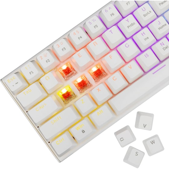 White Shark Wakizashi -2 Ενσύρματο Gaming Πληκτρολόγιο με Red διακόπτες - White (US) image 3