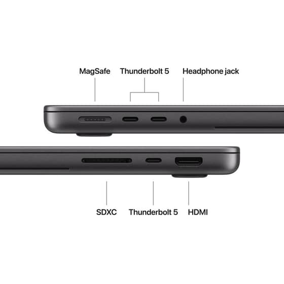 Apple Macbook Pro with PROLED XDR Touch 14" M5 Pro Chip (Apple M5 Pro 18 Cores/ 48GB/ 1TB SSD/20 Cores GPU/macOS) Space Black image 6