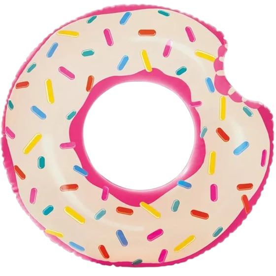 Φουσκωτό Παιχνίδι Θαλάσσης Intex Donut 107 cm - Ροζ image 0