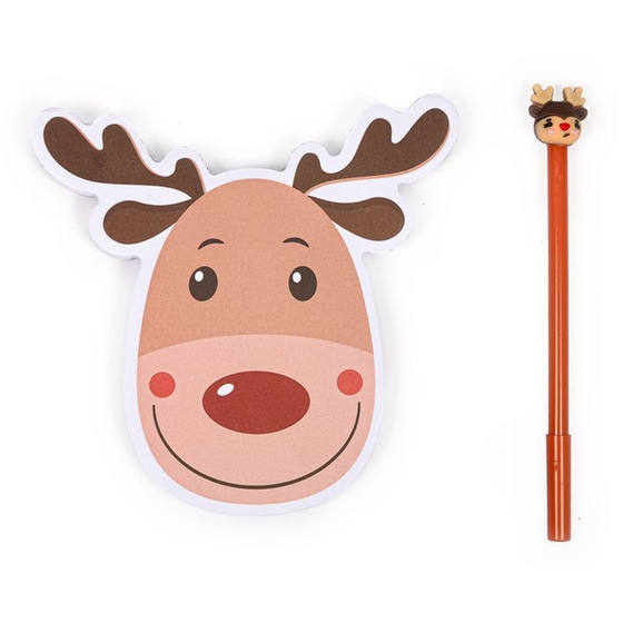 Χαρτάκια Σημειώσεων & Στυλό Tri-Coastal Reindeer Xmas image 0