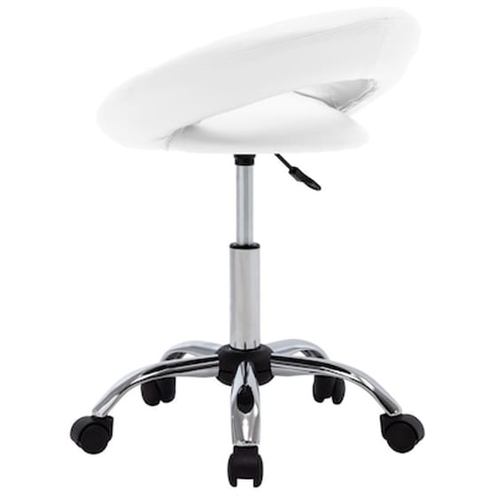 Σκαμπό Γραφείου Vidaxl από Τεχνητό Δέρμα - Λευκό image 5