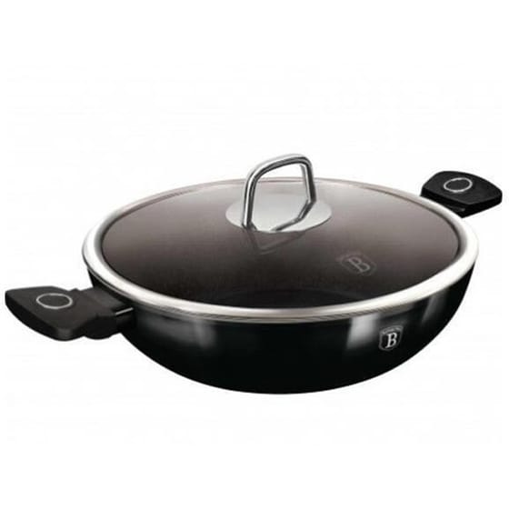 Αντικολλητικό Τηγάνι WOK BERLINGER HAUS BH-8219 30 cm Μαύρο image 0