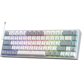 Redragon K631 Ενσύρματο Gaming Πληκτρολόγιο με RGB Φωτισμό Λευκό/Γκρι (US)