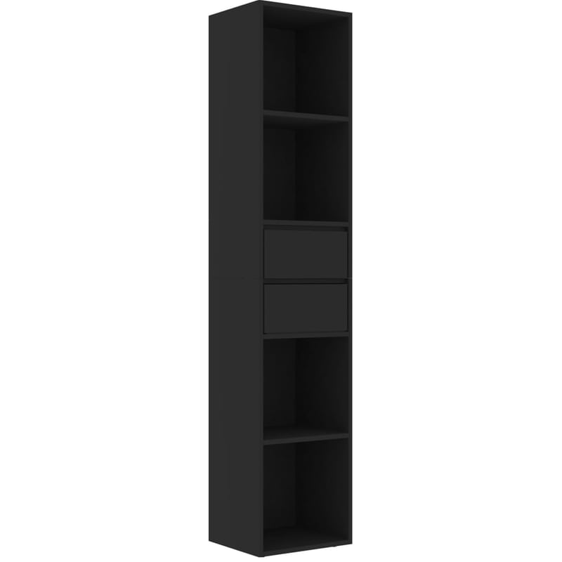 Βιβλιοθήκη VidaXL από Μοριοσανίδα 36x30x171 cm - Μαύρο