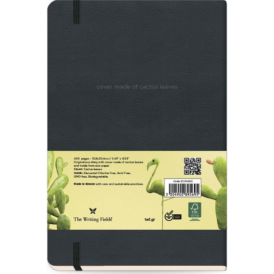 Ημερολόγιο Ημερήσιο 2026 The Writing Fields I Love Cactus 3400 Black Shadow image 1