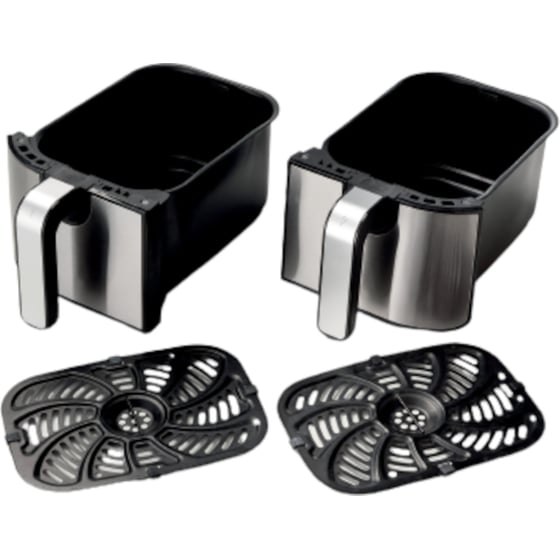 ARIETE Dual 4625 με Διπλό Αποσπώμενο Κάδο 2100 W 9 L Ασημί Φριτέζα Αέρος image 8