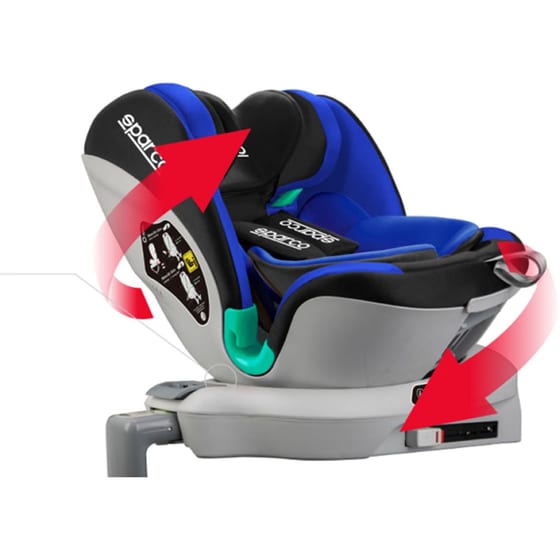 Βρεφικό Παιδικό Κάθισμα Αυτοκινήτου Sparco I-size + Top Tether Black red image 1