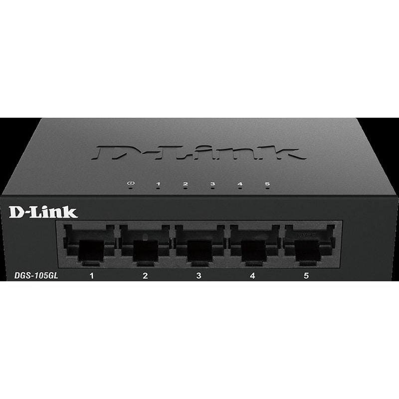 D-LINK DGS-105GL Desktop Unmanaged Switch Gigabit Ethernet (10/100/1000 Mbps) 5-Port