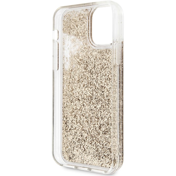 Θήκη Apple iPhone 11 - Karl Lagerfeld Liquid Glitter Case 2 Heads - Black/Glitter Gold image 6
