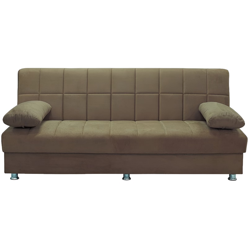 Τριθέσιος Καναπές Esmarket Laura II 190x75cm - Καφέ