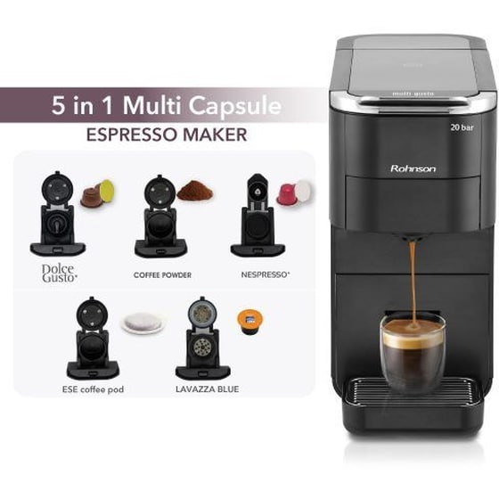 ROHNSON Multi Gusto R-98055 1545W 20bar Μηχανή Espresso image 7