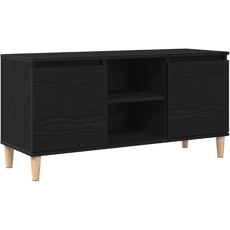 Έπιπλο Τηλεόρασης VidaXL 102 x 35 x 50 cm - Μαύρη Οξιά