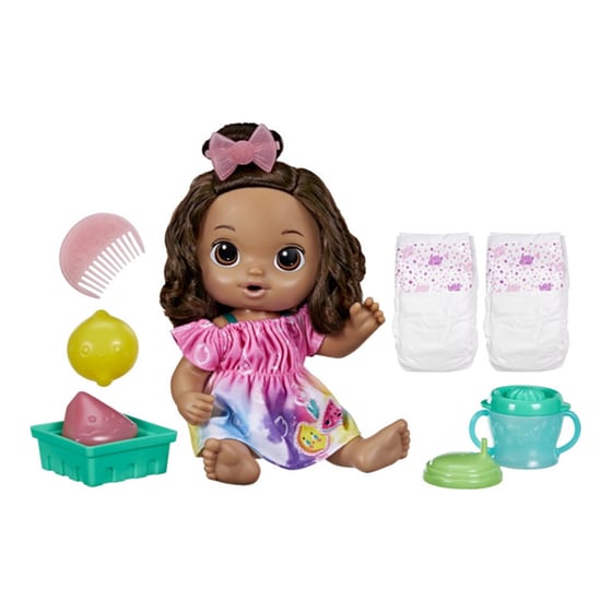 Hasbro Κούκλα Baby Alive Fruity Sips Lemon Brown Hair (F7357) image 2
