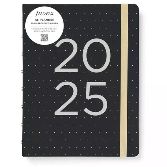 Ημερολόγιο Εβδομαδιαίο Filofax 2025 A5 Moonlight Black image 1