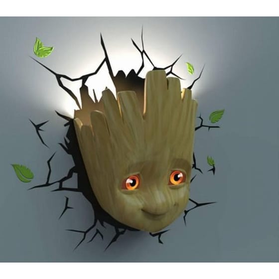 Διακοσμητικό Φωτιστικό 3d Light Fx Marvel Baby Groot Face Led image 1