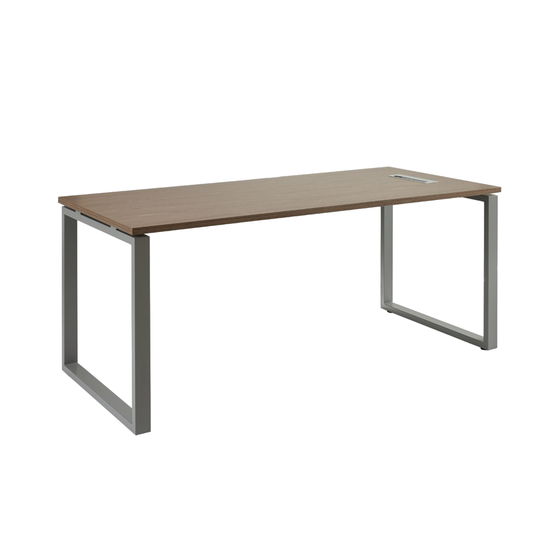Γραφείο Γωνιακό Thesis Gamma Ring 140 με Μετώπη και Γωνία 140x80x75 cm - Καφέ/Γκρι image 3