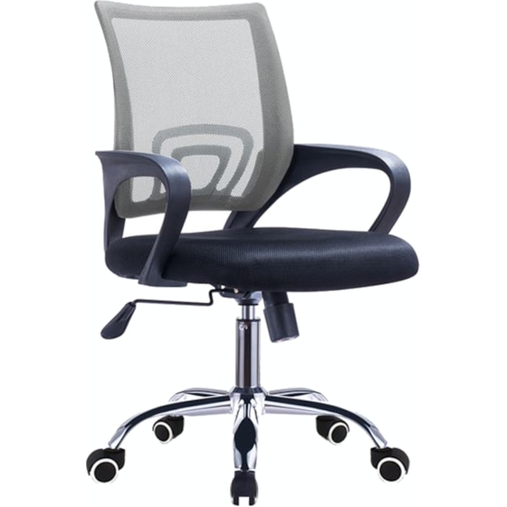 Καρέκλα Γραφείου Woodwell BF2101-F Υφασμάτινη - Γκρι / Μαύρη image 0