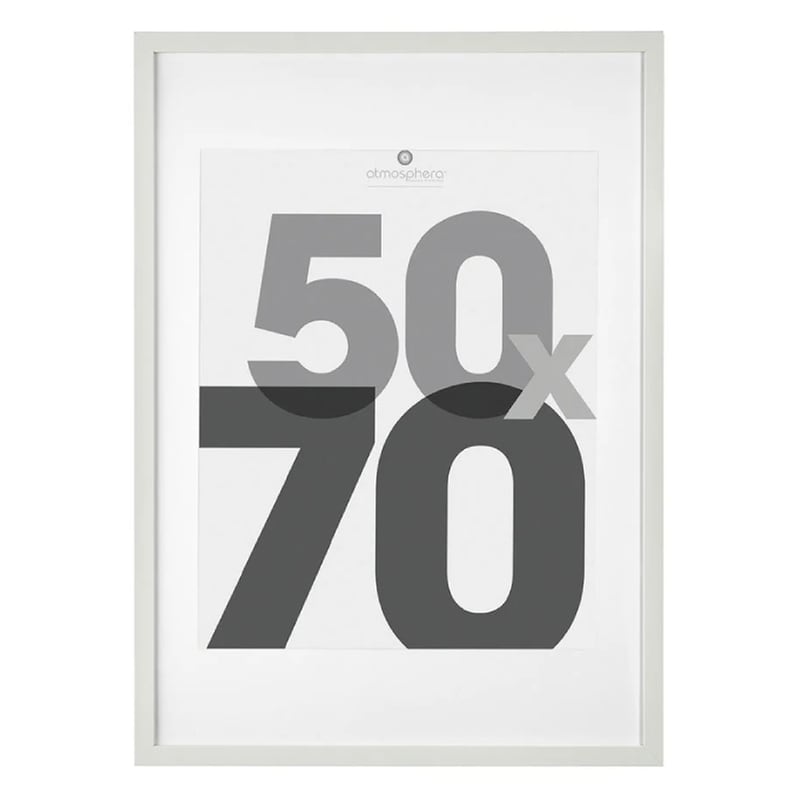 Κορνίζα Spitishop A-s White Frame 121161b Επιτοίχια από MDF 50x70cm - Λευκό