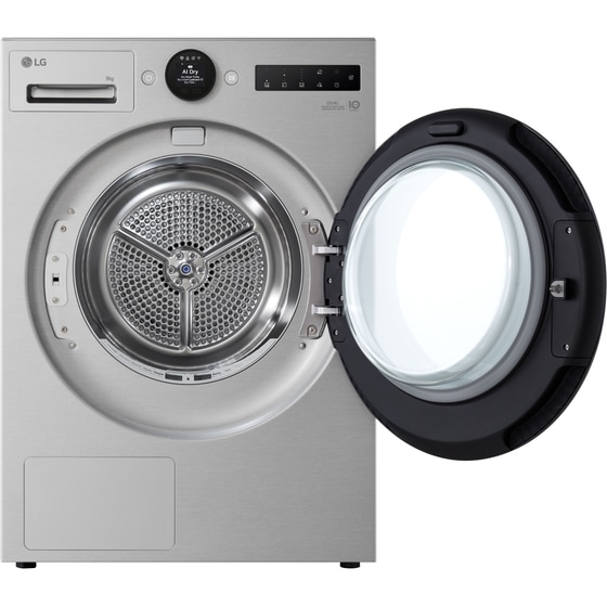 LG RHX7009TSB 9 kg με Αντλία Θερμότητας Ασημί Στεγνωτήριο Ρούχων image 1