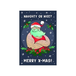 Χριστουγεννιάτικη Κάρτα 7 x 7 cm Bad Santa