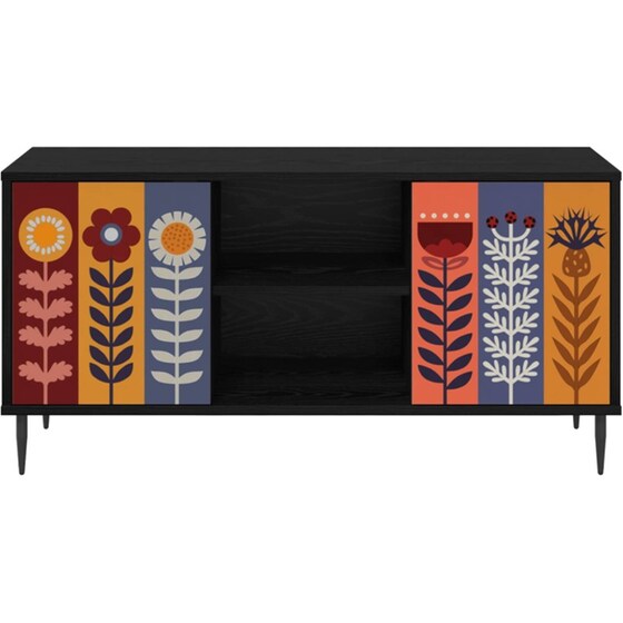 Έπιπλο Τηλεόρασης VidaXL ESSEN 102 x 33 x 51 cm - Μαύρη Δρυς image 3