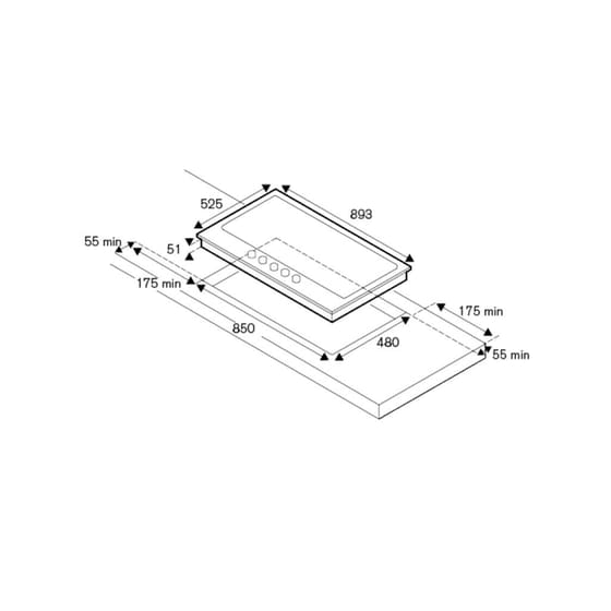 BERTAZZONI P905LMODGNE(GPL) 89 cm Μαύρο Υγραερίου Αυτόνομη image 1
