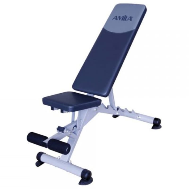 Ρυθμιζόμενος Πάγκος Γυμναστικής Amila Sit Up Bench 43940 99.5x36x120cm - Μπλε