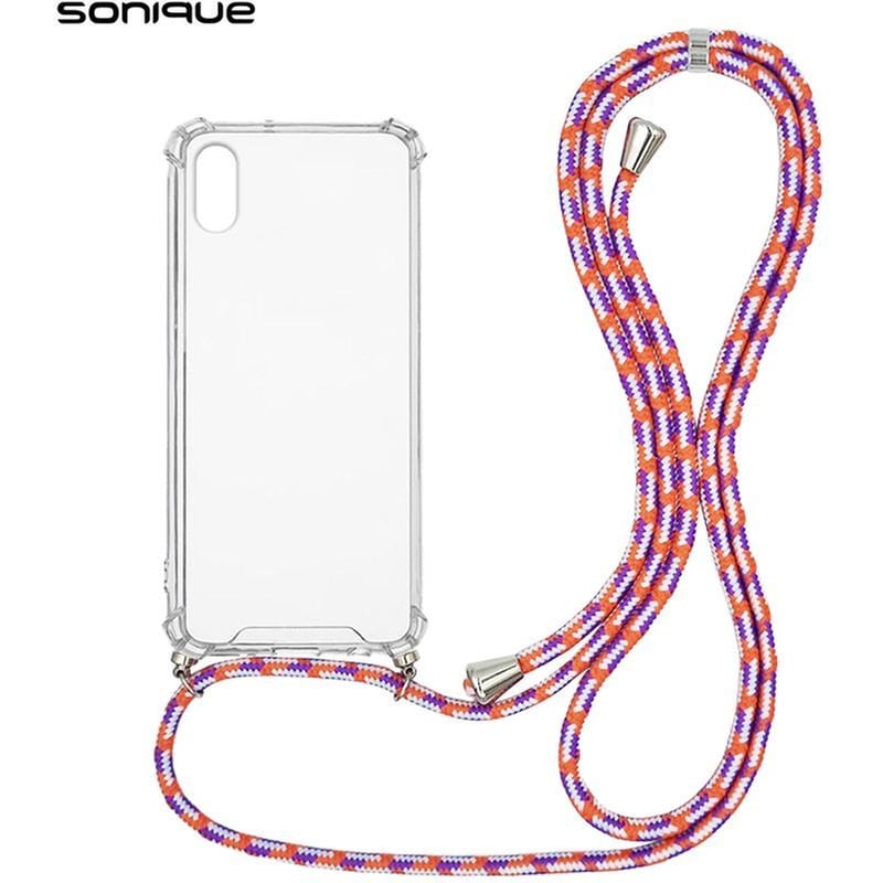 Θήκη Apple iPhone X / iPhone XS - Sonique με Κορδόνι Armor Clear - Πορτοκαλί