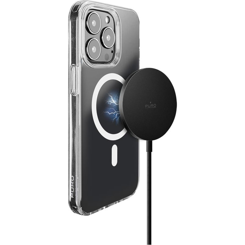 Ασύρματος Φορτιστής Puro Magnetic Magsafe USB-C 15W - Μαύρο