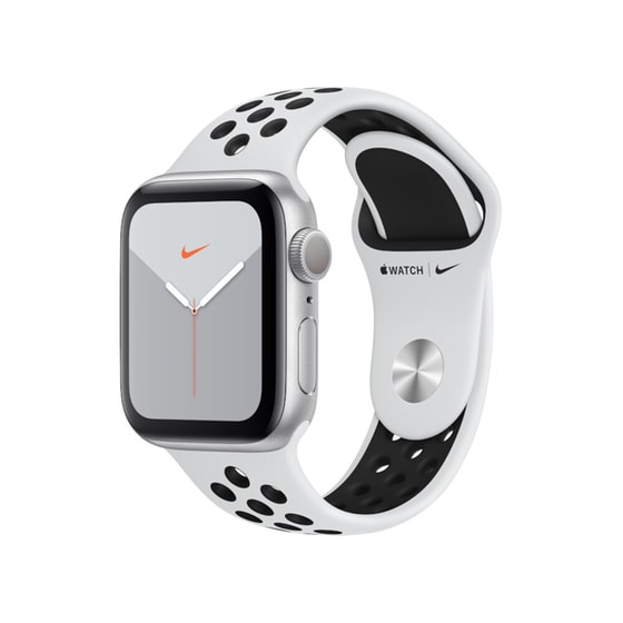 Apple Watch Nike Series 5 40mm Silver Aluminum Black Sport Band image 0