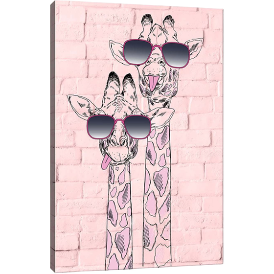 Μοντέρνος Πίνακας 24Mall Καμηλοπάρδαλες με Γυαλιά 70x100 cm image 0
