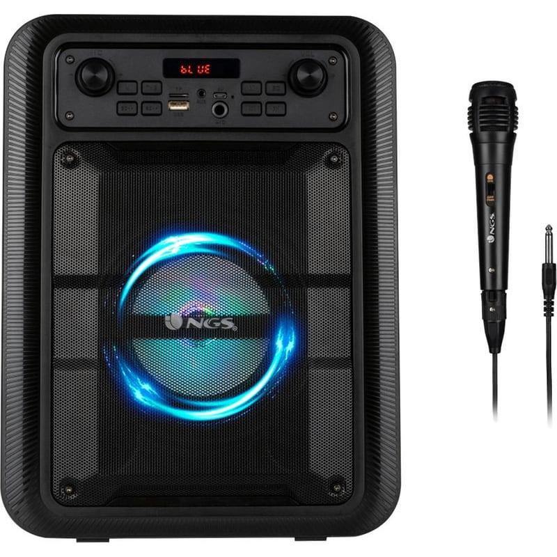NGS Ngs Roller Lingo Φορητό Ηχείο Karaoke Με Μικρόφωνο Ισχύος 20w Σε Μαύρο Χρώμα