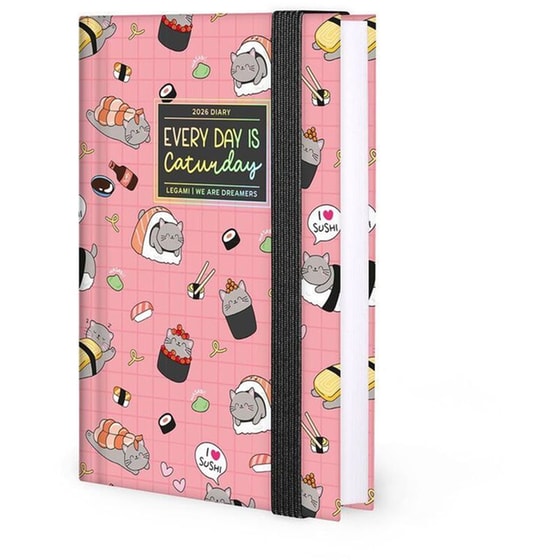 Ημερολόγιo Ημερήσιο Legami 2026 12Μ Small Photo Sushi Cat image 1