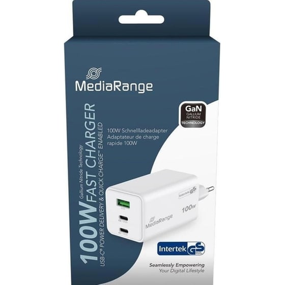 Φορτιστής Πρίζας Mediarange MRMA123 100W - White image 1