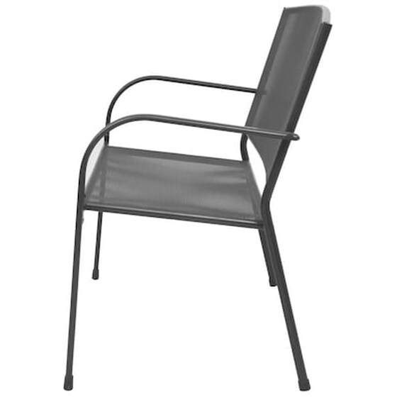 Παγκάκι Κήπου VidaXL από Ατσάλι / Πλέγμα 108x60x88 cm - Ανθρακί image 3