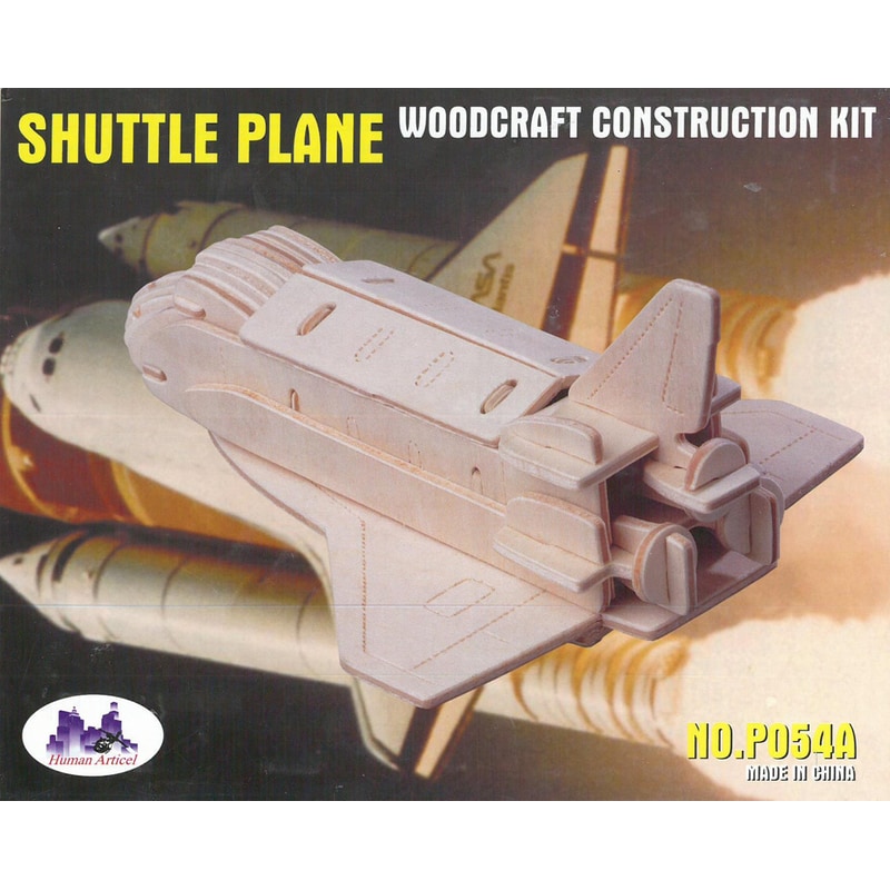 3D Παζλ Ξύλινο Shuttle Plane - Woodcraft Construction Kit φωτογραφία