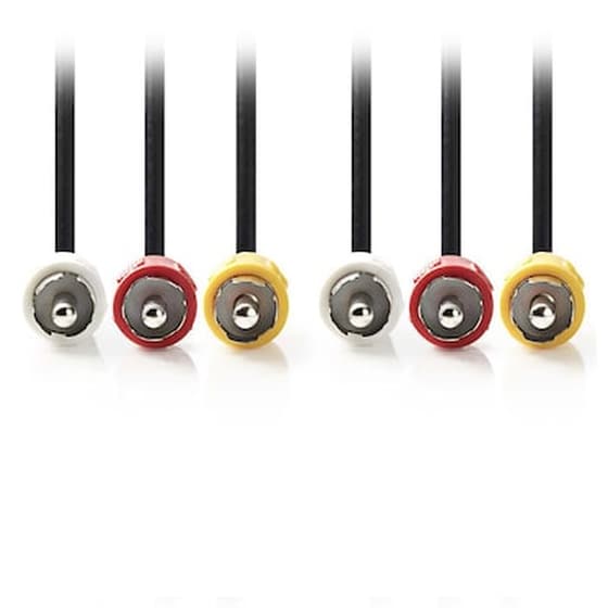 Καλώδιο Εικόνας & Ήχου Nedis Cvgp24300bk100 RCA Audio/Video male σε RCA Audio/Video male - 10m image 0