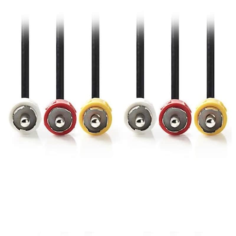 Καλώδιο Εικόνας Ήχου Nedis Cvgp24300bk100 RCA Audio/Video male σε RCA Audio/Video male - 10m NEDIS