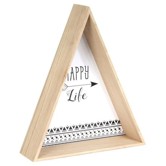 Διακοσμητικά Τρίγωνα Home Deco Factory Ξύλινα Hd4556 44x38x11 cm Σετ 2 Τμχ - Καφέ image 3