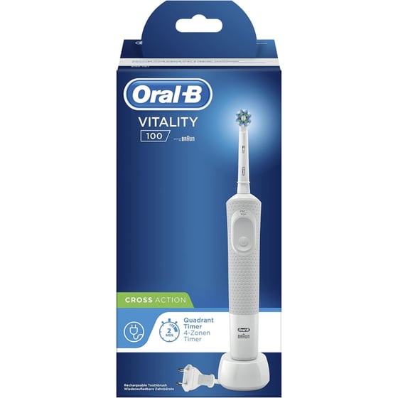 Ηλεκτρική Οδοντόβουρτσα ORAL-B VITALITY 100 με Κεφαλή Cross Action - Λευκό image 3